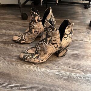 Faux Snake Skin Booties